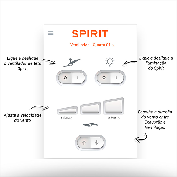 Ventiladores e luminárias Spirit - Blog Myspirit - ventilador de teto controlado por bluetooth - ventilador de teto controlado por smartphone